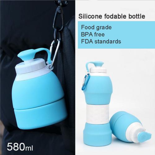bottiglie d'acqua pieghevoli da esterno personalizzate da 550 ml in silicone