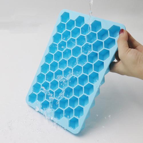 Stampo per cubetti di ghiaccio in silicone con logo Vassoio per cubetti di ghiaccio in silicone personalizzabile Stampo per ghiaccio con coperchio
